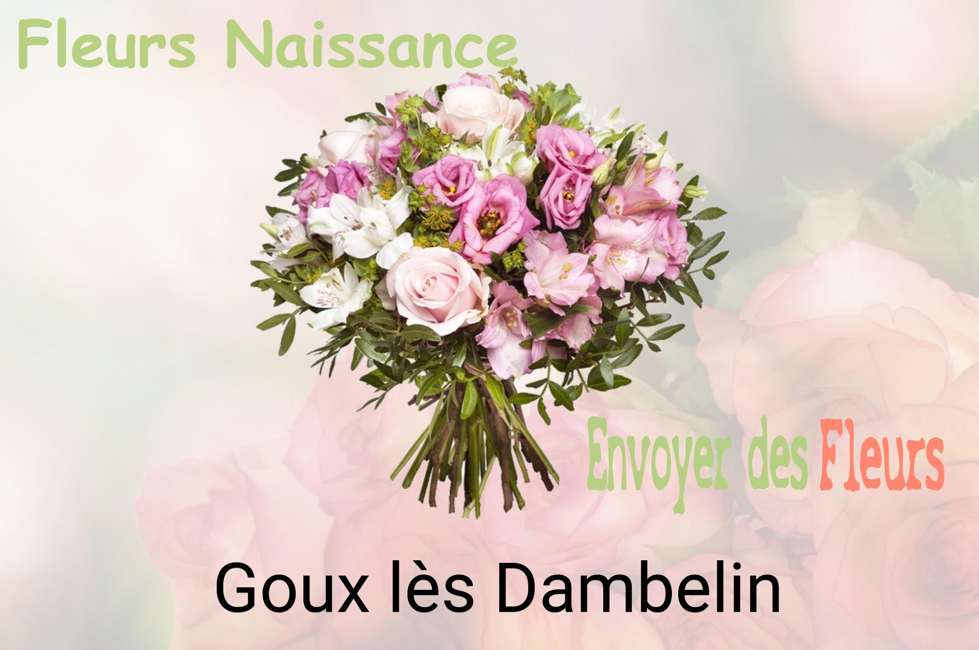 Bouquet de fleurs de naissance livré à Goux-lès-Dambelin