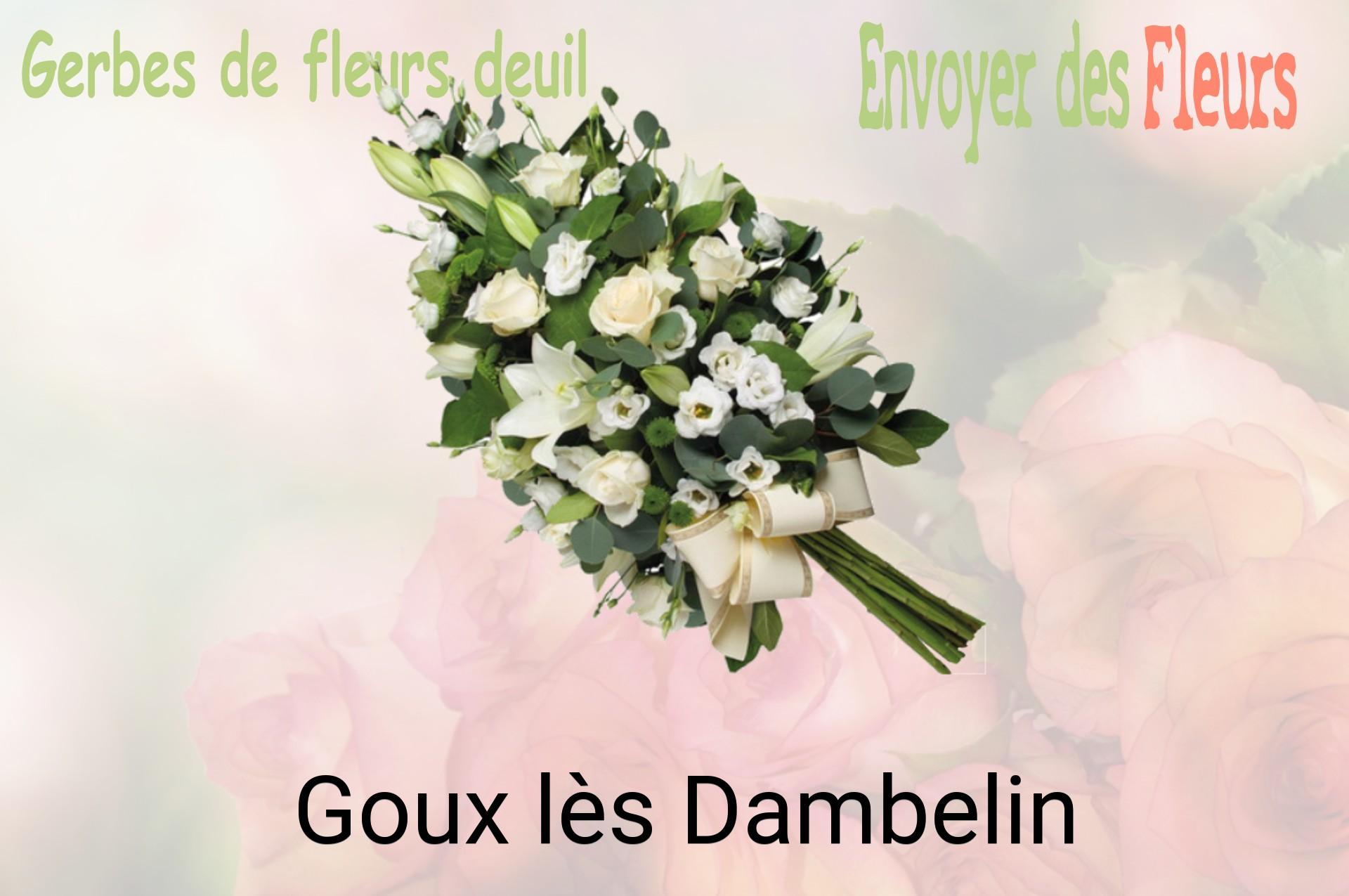 Gerbe de fleurs de deuil livrée à Goux-lès-Dambelin